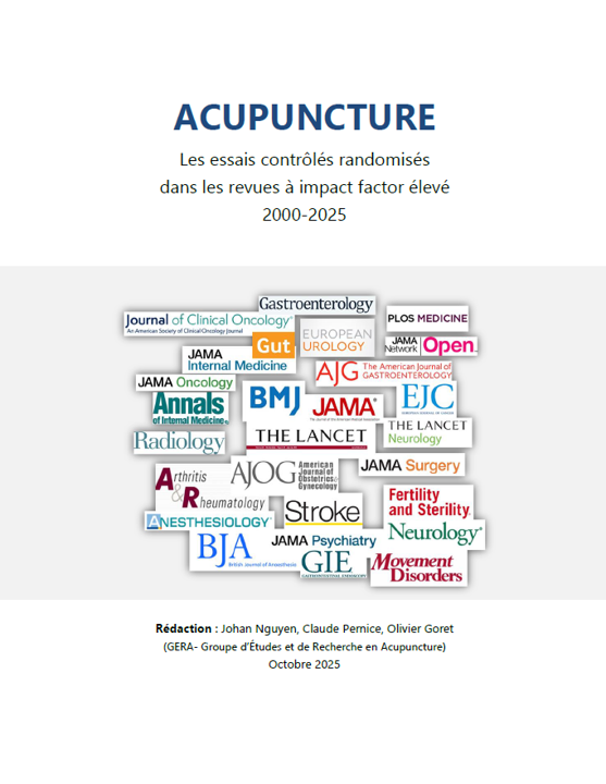 Rapport GERA – Acupuncture et revues à haut facteur d’impact
